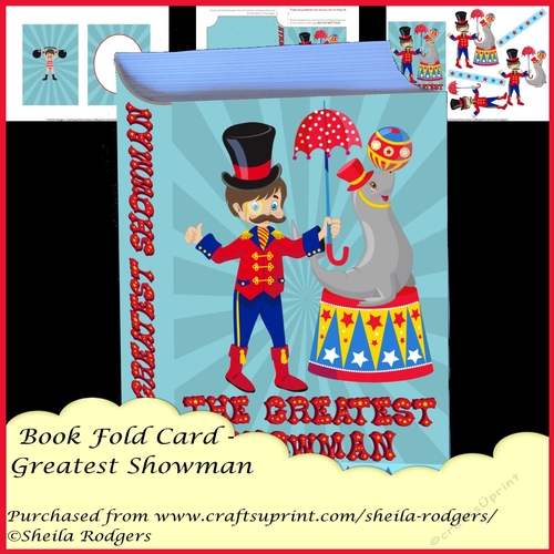 Book Fold Card - Greatest Showman
