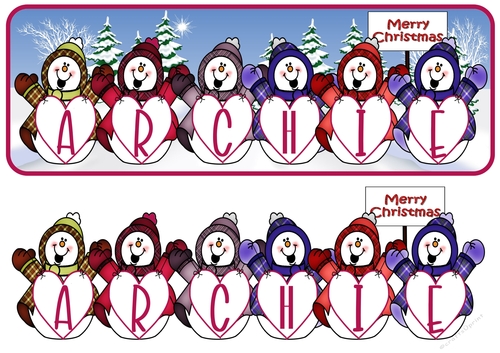 HAPPY SNOWMEN NAMES - ARCHIE