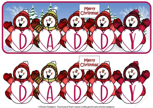 HAPPY SNOWMEN NAMES - DADDY