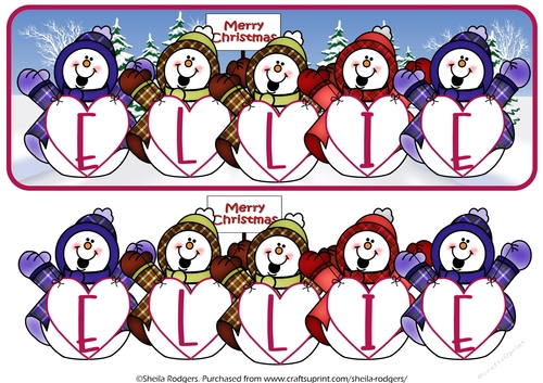 HAPPY SNOWMEN NAMES - ELLIE