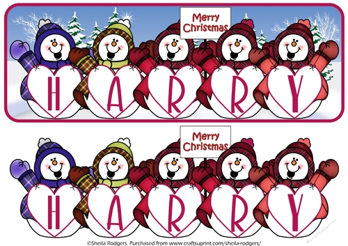 HAPPY SNOWMEN NAMES - HARRY