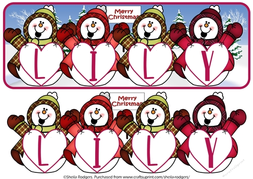HAPPY SNOWMEN NAMES - LILY