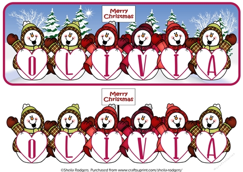 HAPPY SNOWMEN NAMES - OLIVIA