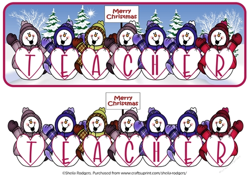 HAPPY SNOWMEN NAMES - TEACHER
