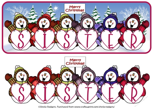 HAPPY SNOWMEN NAMES - SISTER