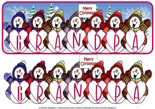 HAPPY SNOWMEN NAMES - GRANDPA