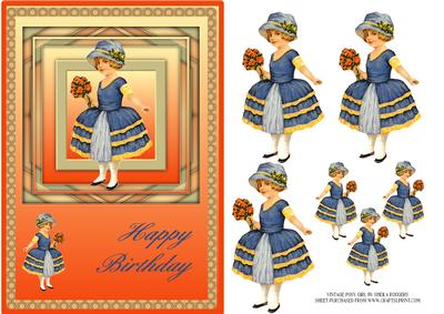 Vintage Posy Girl