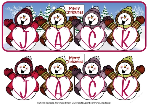 HAPPY SNOWMEN NAMES - JACK