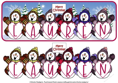 HAPPY SNOWMEN NAMES - LAUREN