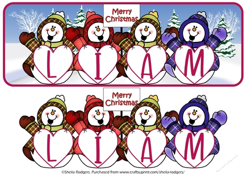 HAPPY SNOWMEN NAMES - LIAM