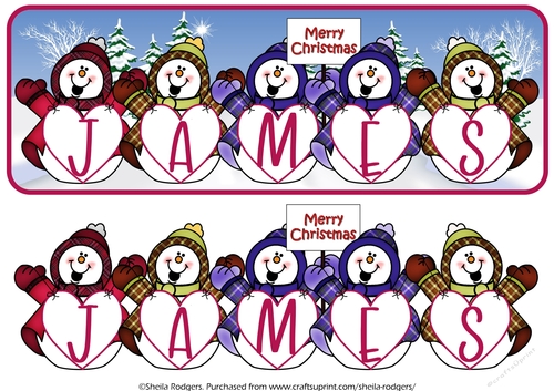 HAPPY SNOWMEN NAMES - JAMES