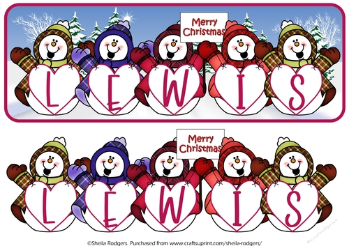 HAPPY SNOWMEN NAMES - LEWIS