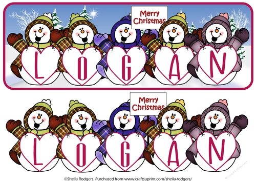 HAPPY SNOWMEN NAMES - LOGAN