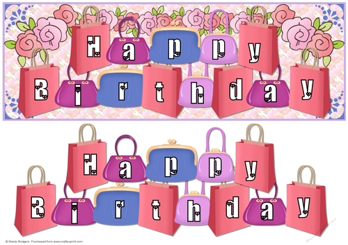 HAPPY BIRTHDAY BAGS AND FLOWERS