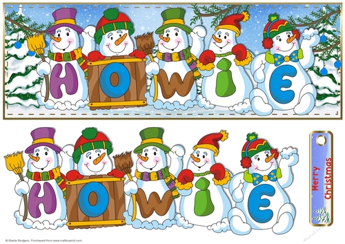 SNOWMEN NAMES LARGE DL - HOWIE