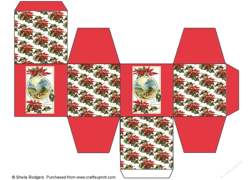 All In One Gift Box - Angel, Shepherds, Poinsettia