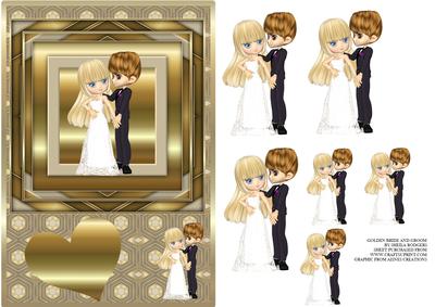 Golden Bride and Groom