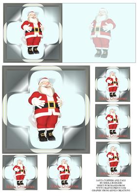 Santa Toppers and Tags