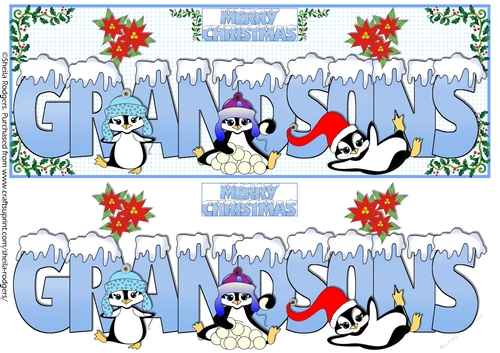 SNOW CAPPED NAMES - GRANDSONS