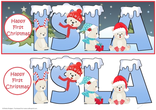 POLAR BEAR NAMES - ISLA FIRST CHRISTMAS