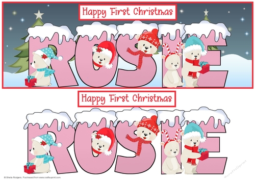 POLAR BEAR NAMES - ROSIE FIRST CHRISTMAS