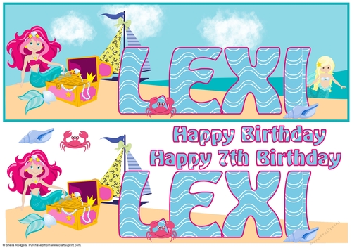 MERMAID BIRTHDAY CARD LEXI