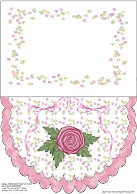 Scalloped Edge Fabric Rose