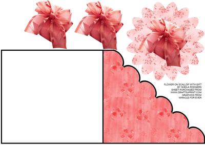Flower on Scallop with Gift