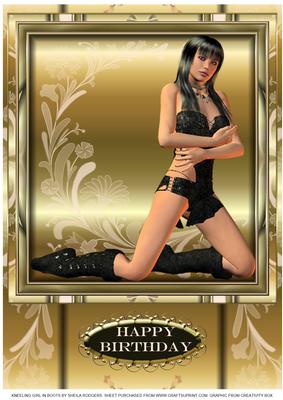 Kneeling Girl in Boots