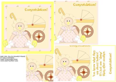 Baby Girl Yellow Square Pyramid