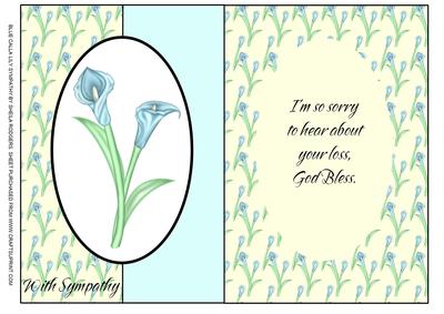 Blue Calla Lily Sympathy