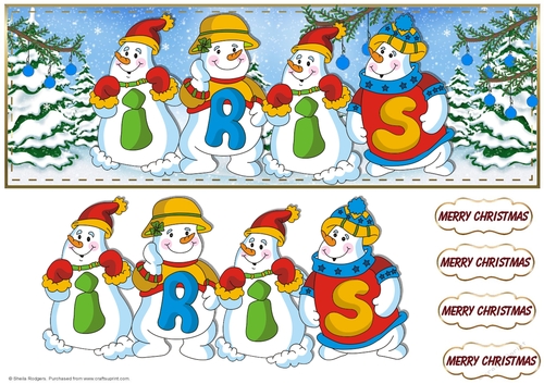SNOWMEN NAMES LARGE DL - IRIS