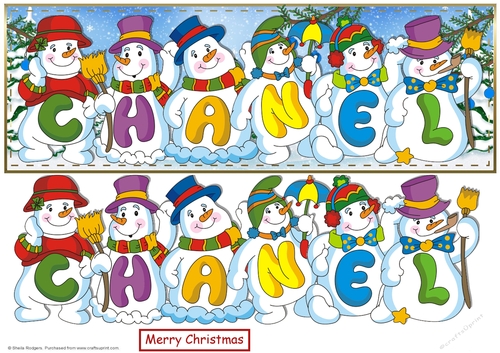 SNOWMEN NAMES LARGE DL - CHANEL