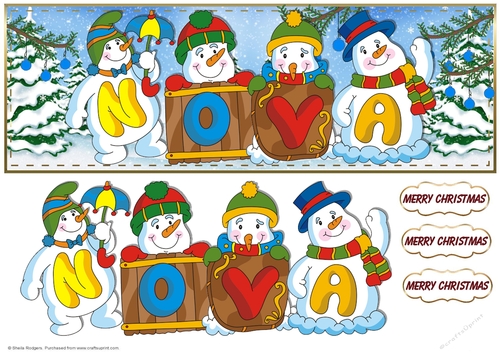 SNOWMEN NAMES LARGE DL - NOVA