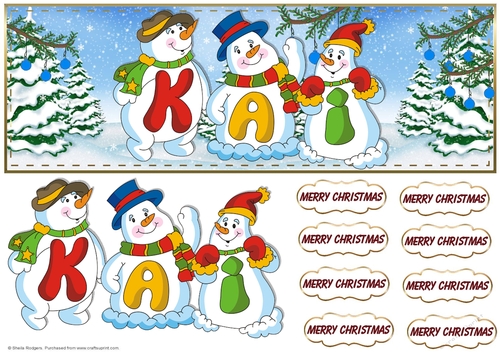 SNOWMEN NAMES LARGE DL - KAI