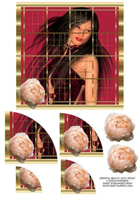 Oriental Beauty with Peony