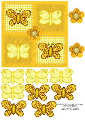 Yellow Butterflies on Frayed Patches
