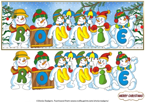SNOWMEN NAMES LARGE DL -  RONNIE