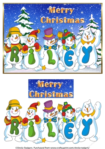SNOWMEN NAMES A5 - RILEY