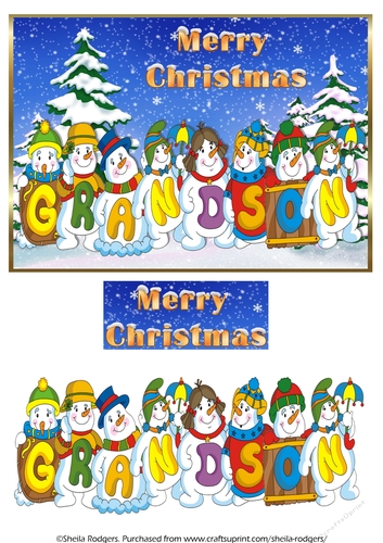 SNOWMEN NAMES A5 - GRANDSON