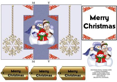 Snowman Family Swing Card