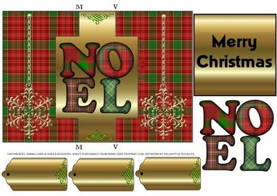 Tartan Noel Swing Card