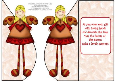 Country Angel Tear Drop Card