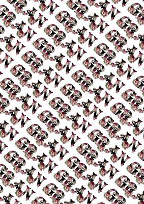 Gran Floral Alphabet Backing Paper