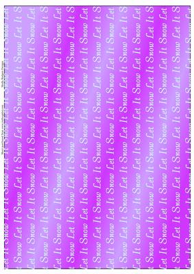 Let It Snow Pale Blue on Purple