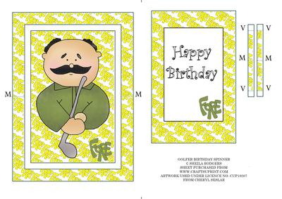 Golfer Birthday Spinner