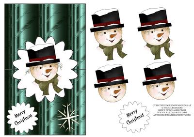 Over the Edge Snowman in Hat