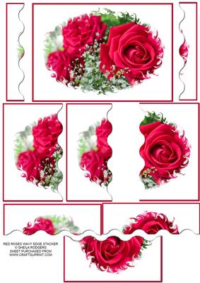 Red Roses Wavy Edge Stacker