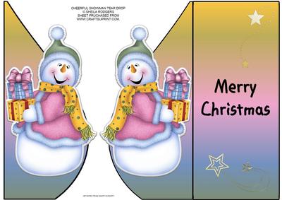 Cheerful Snowman Tear Drop