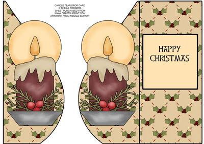 Candle Tear Drop Card
